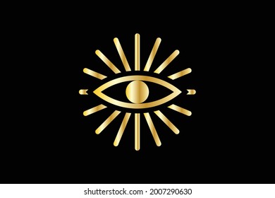 Golden Eye Illustration Symbol Logo