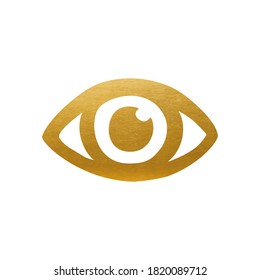 Golden Eye Symbol - Vector Silhouette