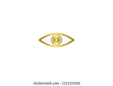 Golden eye vector icon, vector best flat icon, EPS.