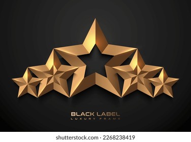 10 ten number icon design with golden star Vector Image