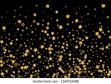 Golden Falling Stars Festive Gold Confetti Stock Vector (royalty Free 