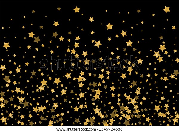 Golden Falling Stars Festive Gold Confetti Stock Vector (Royalty Free ...