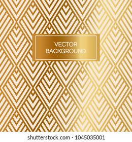 Golden feather seamless pattern desogn on beige background