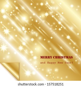 Golden Festive Christmas Background - Vector Illustration, Graphic Design Useful For Your Design