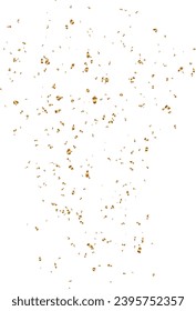 Golden festive confetti. Vector illustration.