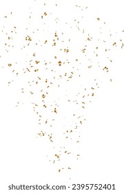 Golden festive confetti. Vector illustration.