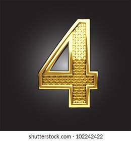 golden figure made in vector