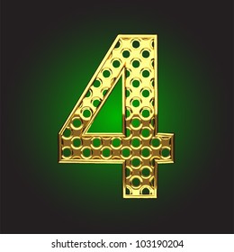 golden figure made in vector