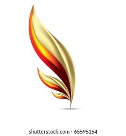 Golden Fire Stock Vector Royalty Free Shutterstock