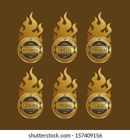 golden fire label theme set