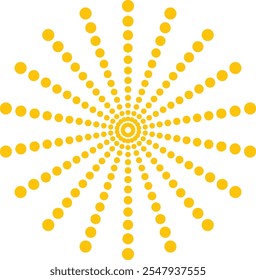 Golden firework effect element for party, business, event