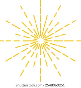 Elemento dorado del efecto del fuegos artificiales para el partido, negocio, acontecimiento
