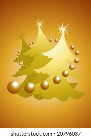 Golden Firs Vector Stock Vector (Royalty Free) 20796037 | Shutterstock