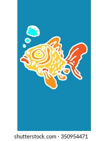 Golden fish cartoon