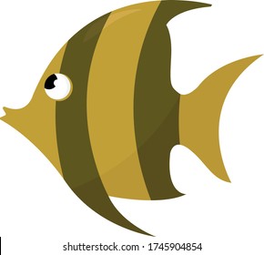 Golfer Fisch , Illustration, Vektor auf weißem Hintergrund