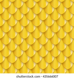 Golden Fish Scales seamless pattern