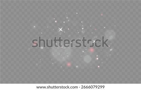 Golden flare and white sparkle with magic particles