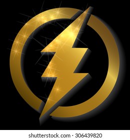Golden flash in circle