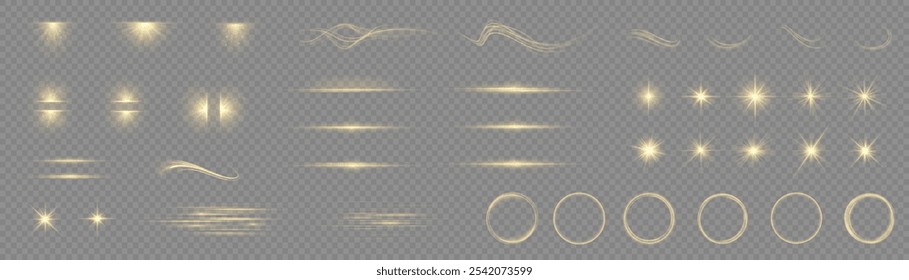 Golden flash light effect lamp spot, spotlight, yellow projector