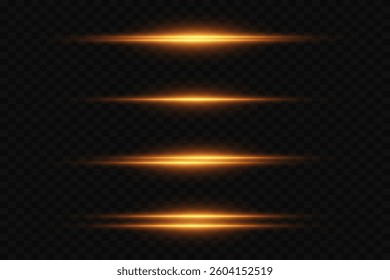 Golden flash lines, luminous effect of light and sparks explosion.