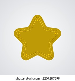 golden flat stars symbol vector