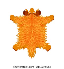 The Golden Fleece. A gift from the gods. A mythological treasure, a magical item. Color vector illustration isolated on a white background in cartoon and clip art style.