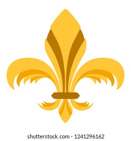 Golden fleur de lys symbol. Vector illustration design