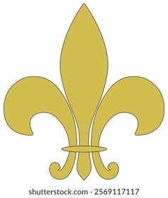 Golden Fleur De Lys used in heraldry