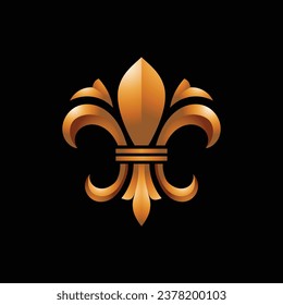 Los símbolos Golden Fleur-de-lis como vector, los símbolos Lily en el diseño exacto de forma que se pueden usar para todos los requisitos heráldicos.