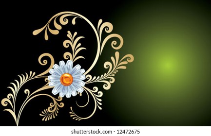 Golden floral