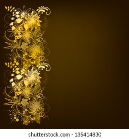 Golden floral abstraction