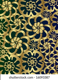 Golden Floral Background