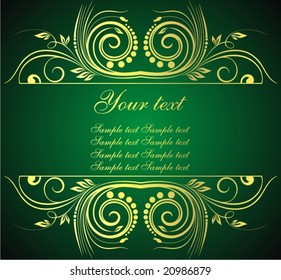 golden floral background