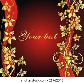 golden floral background