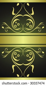 golden floral background