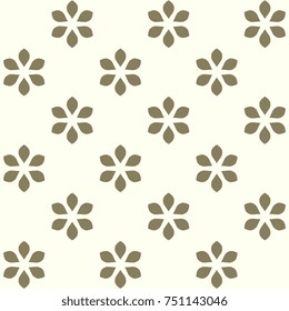 Golden floral boho chic background. Oriental flowers ornament. Can be used for textile production, fabric, paper, web design. Retro style all over print.