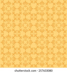 Golden floral damask seamless pattern for invitation card backgrounds