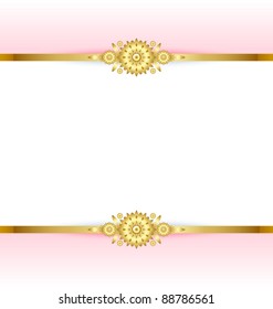 Golden floral decoration background