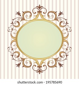 Golden floral frame