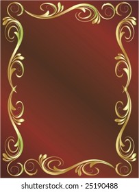 golden floral frame