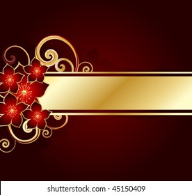 golden floral frame