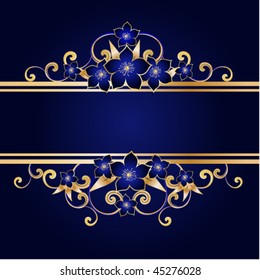 golden floral frame