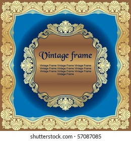 golden floral frame