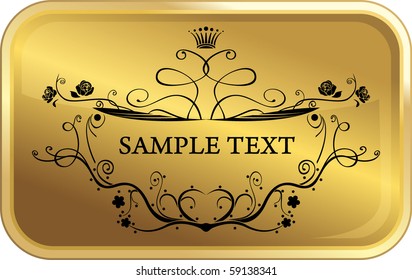 golden floral frame
