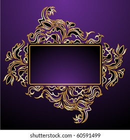 golden floral frame