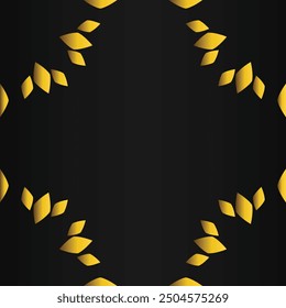 golden floral frame on black backgound