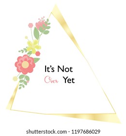 Golden floral triangle frame