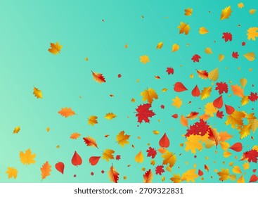 Golden Floral Vector Blue Background. Decor Leaves Frame. Green Celebrate Plant Texture. Season Template.