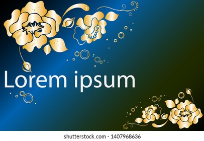 Golden Floral Vector is easy to edit and change color for your business