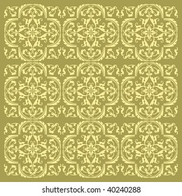 golden floral vector wallpaper.